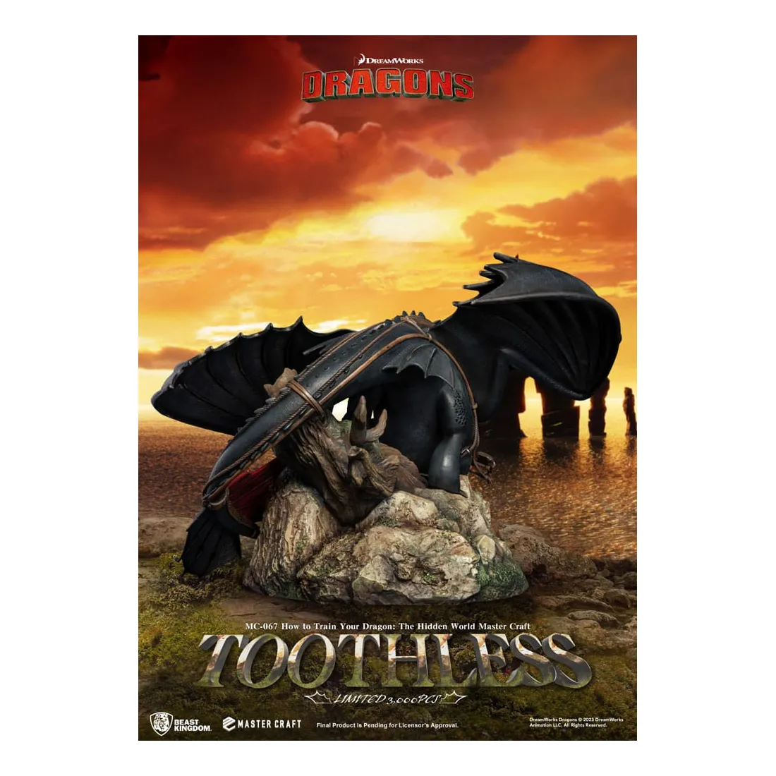 BEAST KINGDOM Dragons - Master Craft - Figurine Toothless PRÉCOMMANDE 6 BEAST KINGDOM Dragons - Master Craft - Figurine Toothless PRÉCOMMANDE – Image 4