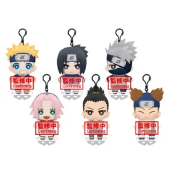 BANPRESTO Naruto - Tomonui Peluches Séries 1 (Naruto, Sasuke, Kakashi, Sakura, Shikamaru, Choji)