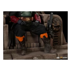 Star Wars: The Mandalorian - Deluxe Art Scale 1/10 - Figurine Boba Fett On Throne -YUGEN COLLECTIBLES Soldes star wars the mandalorian deluxe art scale 110 figurine boba fett on throne 4